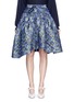 Main View - Click To Enlarge - ANAÏS JOURDEN - Fil coupé fringe floral jacquard quilted skirt