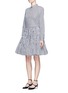 Figure View - Click To Enlarge - ANAÏS JOURDEN - Gingham check gathered shirt dress