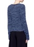 Back View - Click To Enlarge - ANAÏS JOURDEN - 'Lacca' frayed cotton-linen sweater