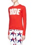 Front View - Click To Enlarge - PERFECT MOMENT - 'Ride' slogan Merino wool sweater