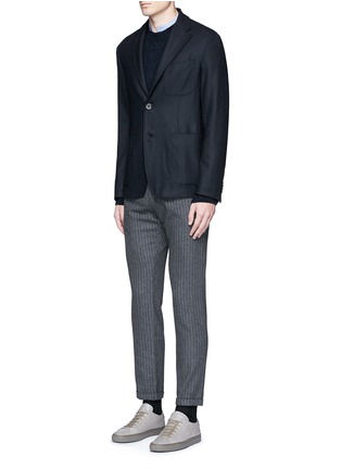 Figure View - Click To Enlarge - BARENA - 'Brotto' soft wool blazer