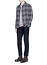 Figure View - Click To Enlarge - BARENA - 'Rampin' roll cuff cross jacquard pants