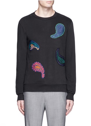 Main View - Click To Enlarge - PAUL SMITH - Paisley patch sweatshirt