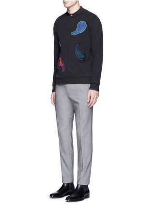Figure View - Click To Enlarge - PAUL SMITH - Paisley patch sweatshirt