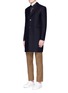 Figure View - Click To Enlarge - PAUL SMITH - 'A Coat To Travel In' wool epsom coat