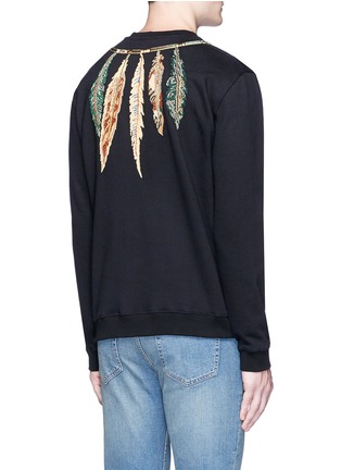 Back View - Click To Enlarge - VALENTINO GARAVANI - Feather embroidered sweatshirt