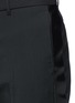 Detail View - Click To Enlarge - VALENTINO GARAVANI - Leather stripe wool-Mohair pants