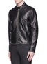 Front View - Click To Enlarge - VALENTINO GARAVANI - 'Rockstud Untitled 04' leather jacket