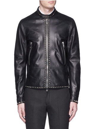 Main View - Click To Enlarge - VALENTINO GARAVANI - 'Rockstud Untitled 04' leather jacket