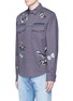 Front View - Click To Enlarge - VALENTINO GARAVANI - 'Camubutterfly' patch shirt jacket