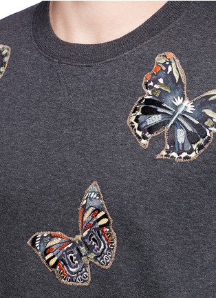 Detail View - Click To Enlarge - VALENTINO GARAVANI - 'Camubutterfly' embroidery sweatshirt