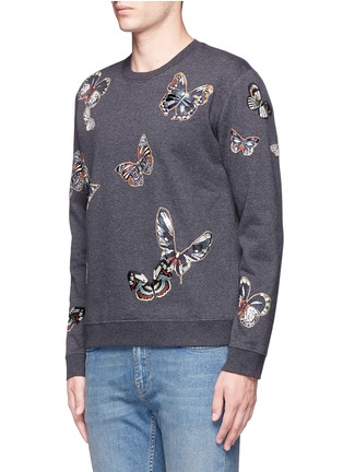 Front View - Click To Enlarge - VALENTINO GARAVANI - 'Camubutterfly' embroidery sweatshirt