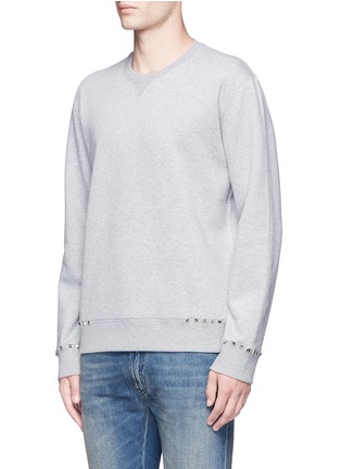 Front View - Click To Enlarge - VALENTINO GARAVANI - 'Rockstud Untitled 08' cotton blend sweatshirt