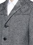 Detail View - Click To Enlarge - VALENTINO GARAVANI - Stud wool herringbone coat
