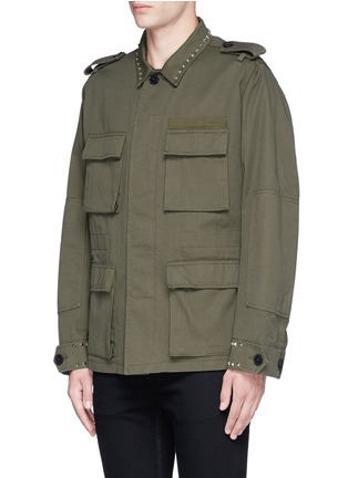 Front View - Click To Enlarge - VALENTINO GARAVANI - 'Rockstud Untitled 03' field jacket