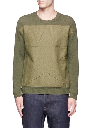 Main View - Click To Enlarge - VALENTINO GARAVANI - Star patch wool-cashmere sweater