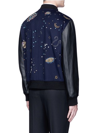 Back View - Click To Enlarge - VALENTINO GARAVANI - Cosmos embellished varsity jacket