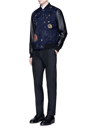 Figure View - Click To Enlarge - VALENTINO GARAVANI - Cosmos embellished varsity jacket