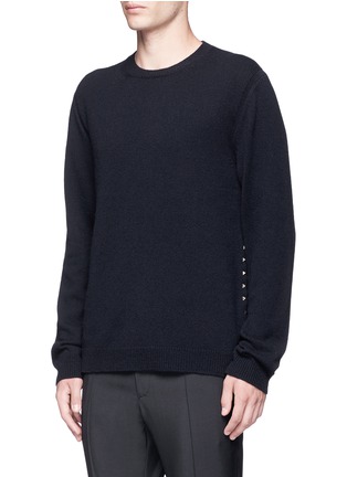 Front View - Click To Enlarge - VALENTINO GARAVANI - 'Rockstud Untitled 07' cashmere sweater