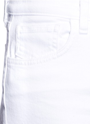 Detail View - Click To Enlarge - L'AGENCE - 'Zoé' frayed denim Le Vintage shorts