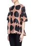 Front View - Click To Enlarge - STELLA MCCARTNEY - Polka dot print pleated silk top