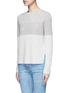 Front View - Click To Enlarge - VINCE - Colourblock rib wool-cashmere sweater
