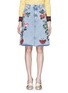 Main View - Click To Enlarge - GUCCI - Embroidered washed cotton denim skirt