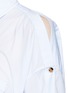 Detail View - Click To Enlarge - HELMUT LANG - Split placket shoulder cotton lawn shirt