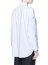 Back View - Click To Enlarge - HELMUT LANG - Split placket shoulder cotton lawn shirt