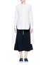 Main View - Click To Enlarge - PORTS 1961 - Extended sleeve cotton poplin shirt