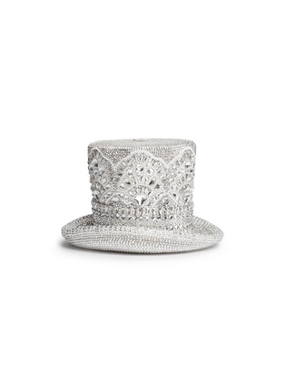 Back View - Click To Enlarge - JUDITH LEIBER - 'Top Hat' crystal pavé minaudière