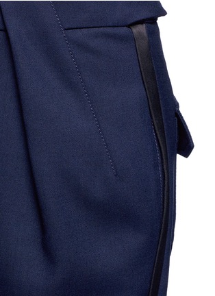 Detail View - Click To Enlarge - BALENCIAGA - Tuxedo stripe zip cuff pants