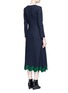 Back View - Click To Enlarge - TOGA ARCHIVES - Embroidered wavy trim zip wool dress