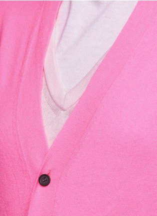 Detail View - Click To Enlarge - TOGA ARCHIVES - Layered wool cardigan sweater