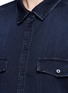 Detail View - Click To Enlarge - MSGM - Logo print cotton denim shirt