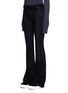 Front View - Click To Enlarge - MSGM - Belted cotton flared jeans