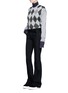 Figure View - Click To Enlarge - MSGM - Belted cotton flared jeans