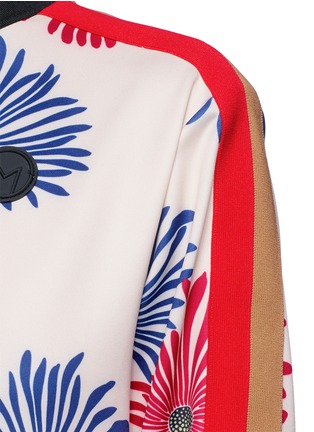 Detail View - Click To Enlarge - MSGM - Floral print striped trim sweatshirt
