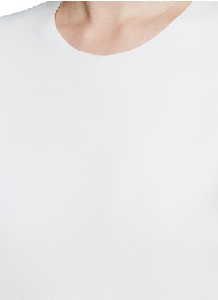 Detail View - Click To Enlarge - MSGM - Ruffle trim crepe boxy top