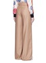 Back View - Click To Enlarge - MSGM - Paperbag waist felted wool wide leg pants