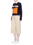 Figure View - Click To Enlarge - MSGM - Collage intarsia virgin wool knit sweater