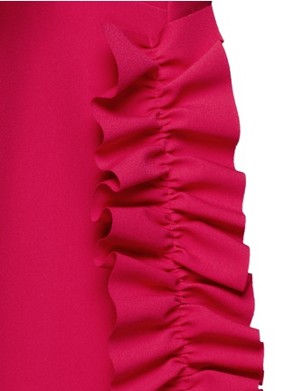 Detail View - Click To Enlarge - MSGM - Ruffle trim V-neck dress