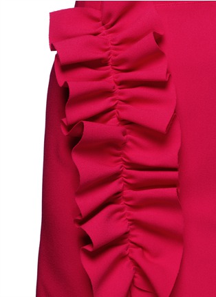 Detail View - Click To Enlarge - MSGM - Slant ruffle trim wrapped skirt