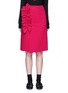 Main View - Click To Enlarge - MSGM - Slant ruffle trim wrapped skirt