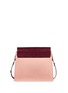Back View - Click To Enlarge - CHLOÉ - 'Faye' medium colourblock suede flap leather shoulder bag