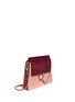 Figure View - Click To Enlarge - CHLOÉ - 'Faye' medium colourblock suede flap leather shoulder bag
