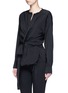 Front View - Click To Enlarge - ISABEL MARANT - 'Dorcey' wrap front silk-virgin wool top