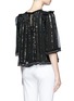 Back View - Click To Enlarge - ISABEL MARANT - 'Fordon' sequin galaxy embroidery silk chiffon top