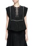 Main View - Click To Enlarge - ISABEL MARANT - 'Florent' eyelet embellished butterfly sleeve silk top