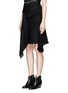 Front View - Click To Enlarge - ISABEL MARANT - Fringed asymmetric drape wrap tweed skirt